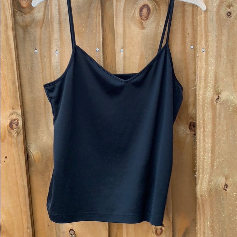 Satin spaghetti strap tank top